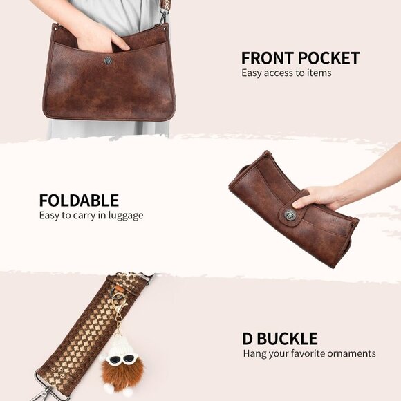 Crossbody Bags For Women Trendy, Leather Hobo Handbag Crossbody Purses Shoulder - Picture 4 of 7